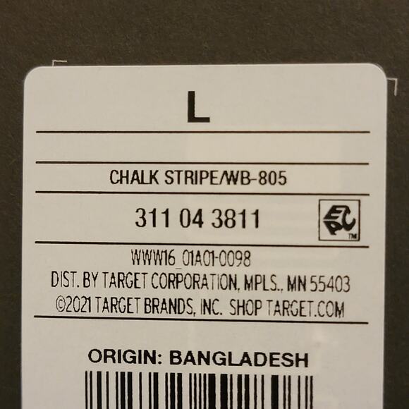 NWT Short Linen Blend Paper Bag Waist Black White Stripe Large Who What Wear 072 - Picture 5 of 6